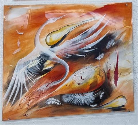 Bild "Weißer Vogel", Acryl, 100x120 cm