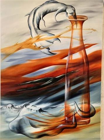Gemälde "Durst", Öl, 140x100 cm
