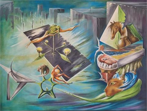Gemälde "Social Network", Öl-Mixmed, 230x170 cm