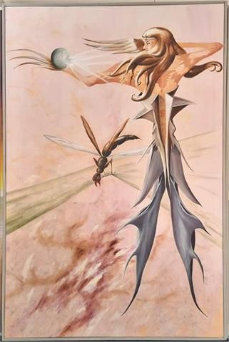 Gemälde "Jura", Acryl-Öl, 200x132 cm